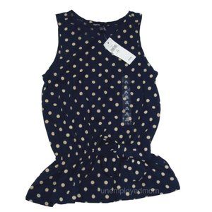 Sleeveless Navy Dots Gap Kids Tee Shirt Top Girls